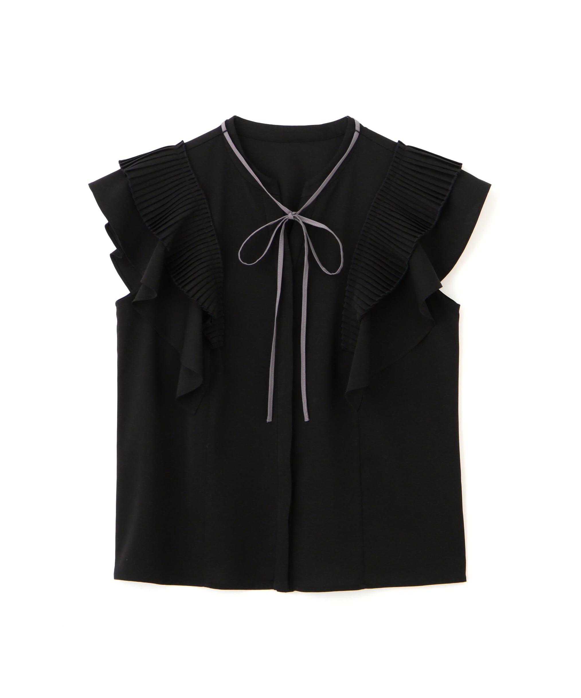  「プリーツラッフルフリルブラウス」|シャツ・ブラウス|