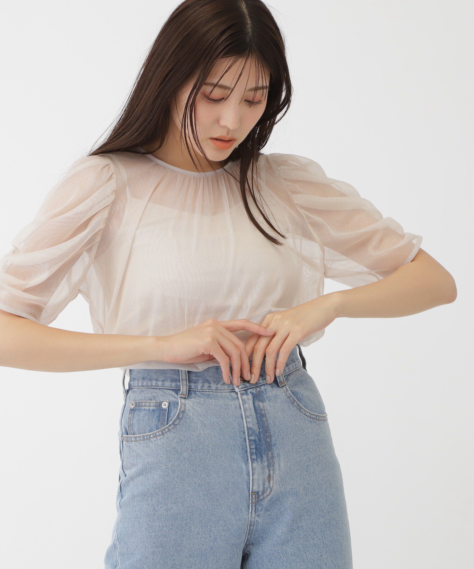  「ラメチュールブラウス」|シャツ・ブラウス|