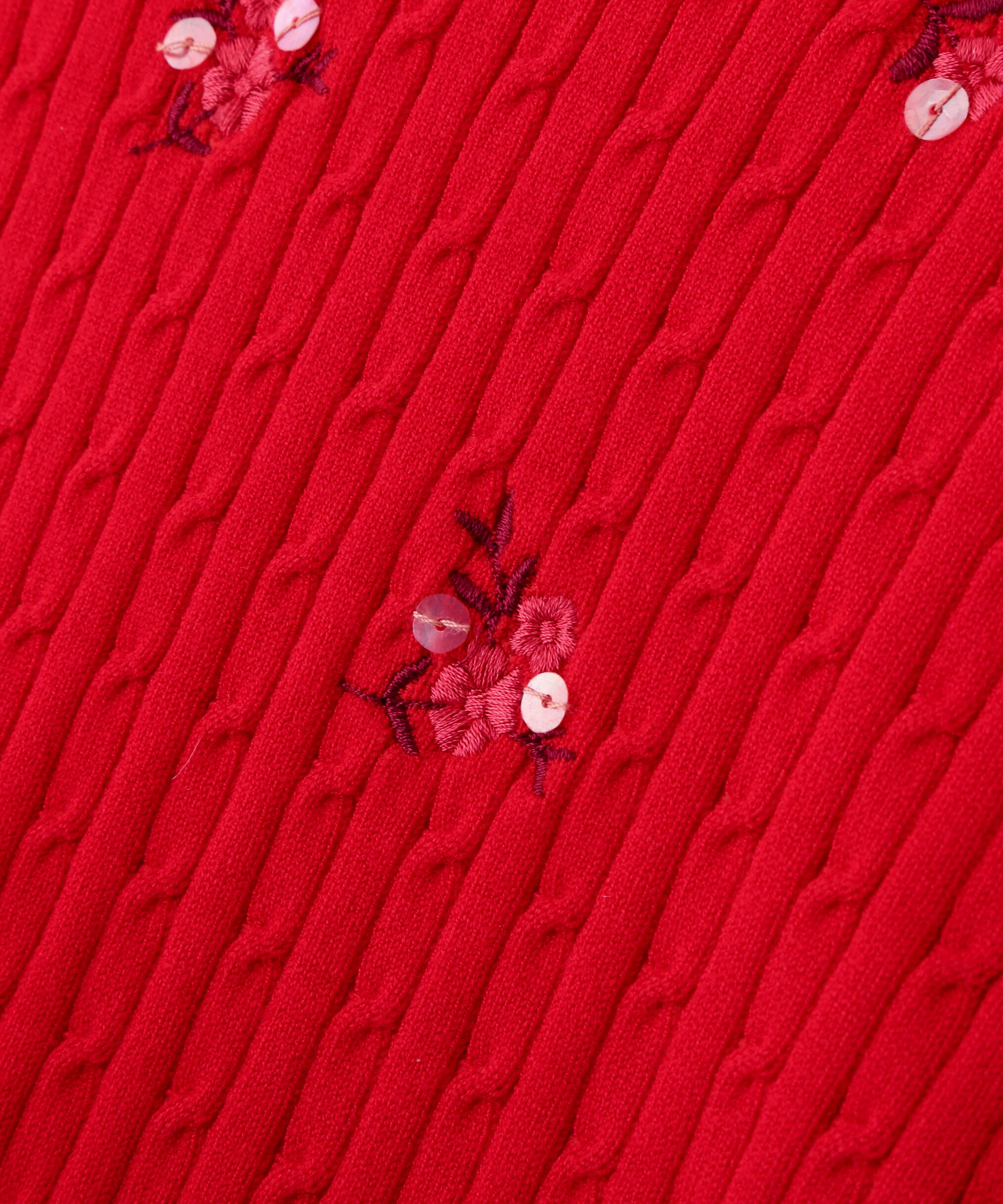  「フラワーエンブロイダリーコンパクトニット」|ニット・セーター|