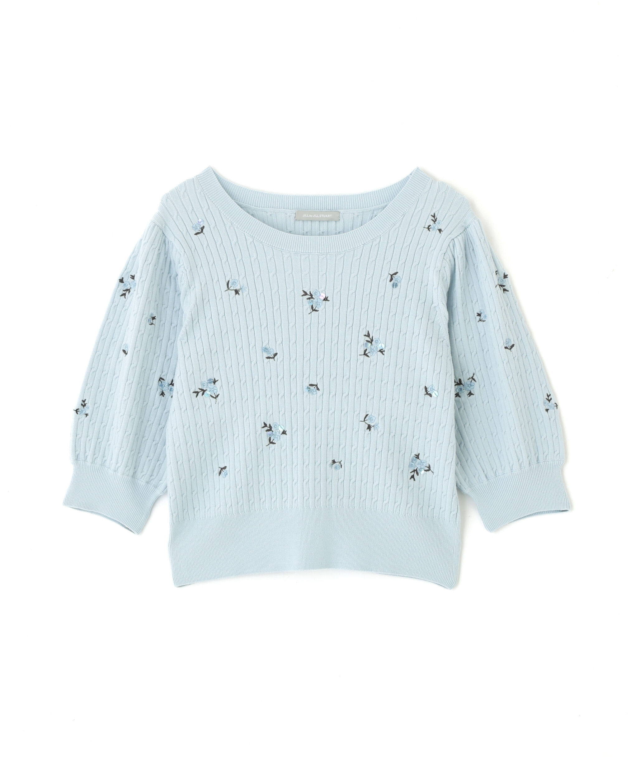  「フラワーエンブロイダリーコンパクトニット」|ニット・セーター|