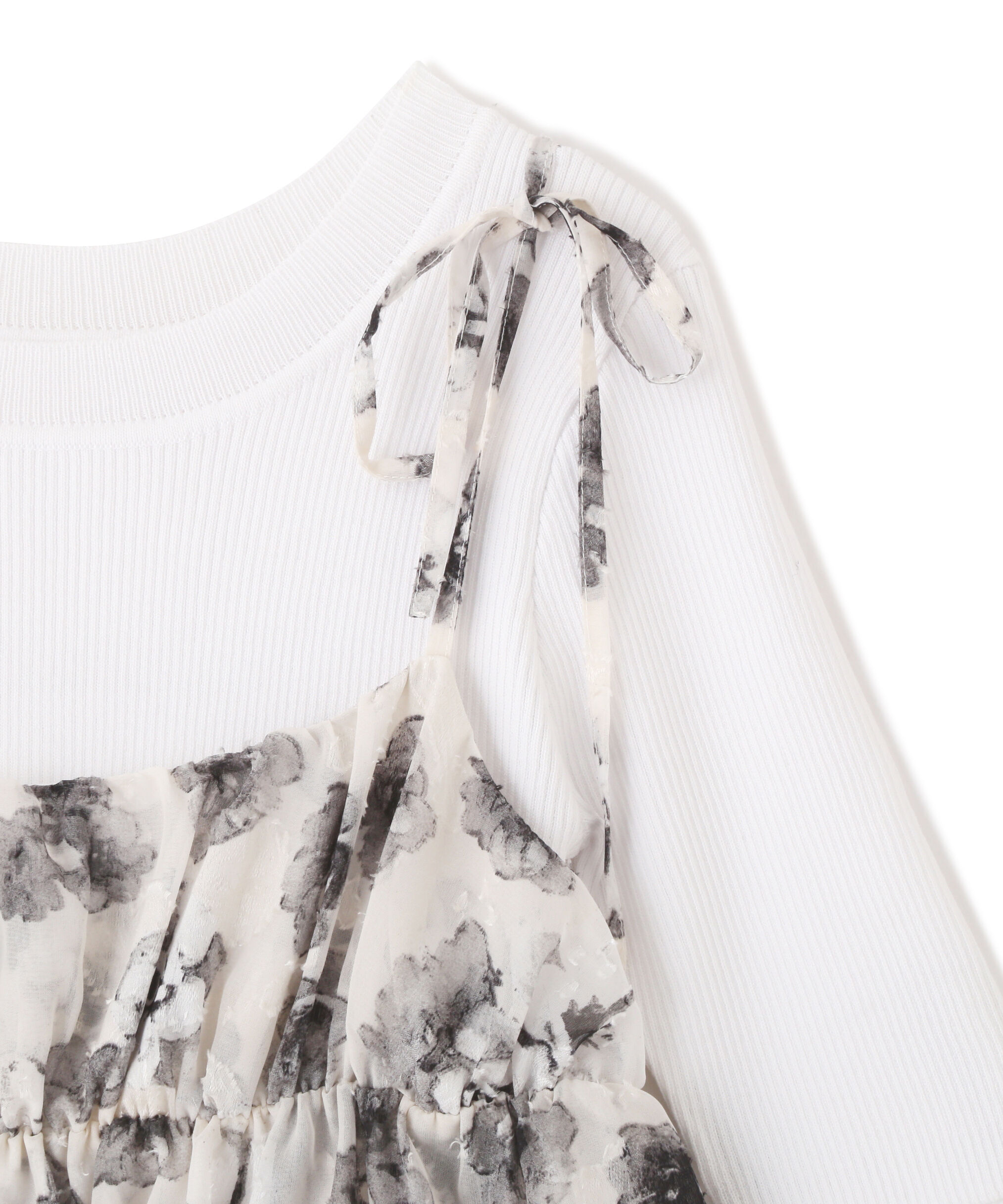  「バルーンフリルキャミ付きニットセット」|ニット・セーター|