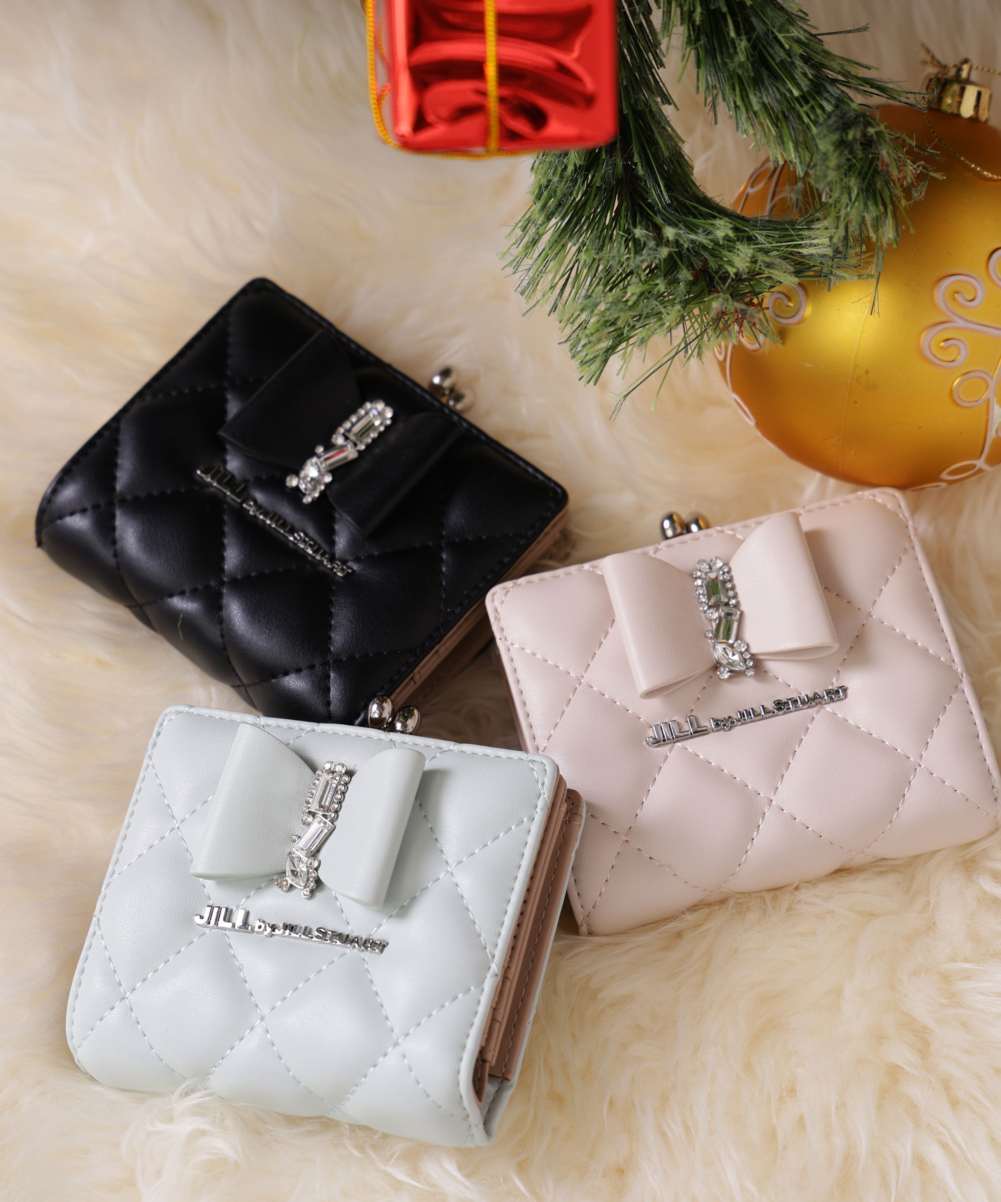  「RIBBONキルトウォレット」|財布|ブラック