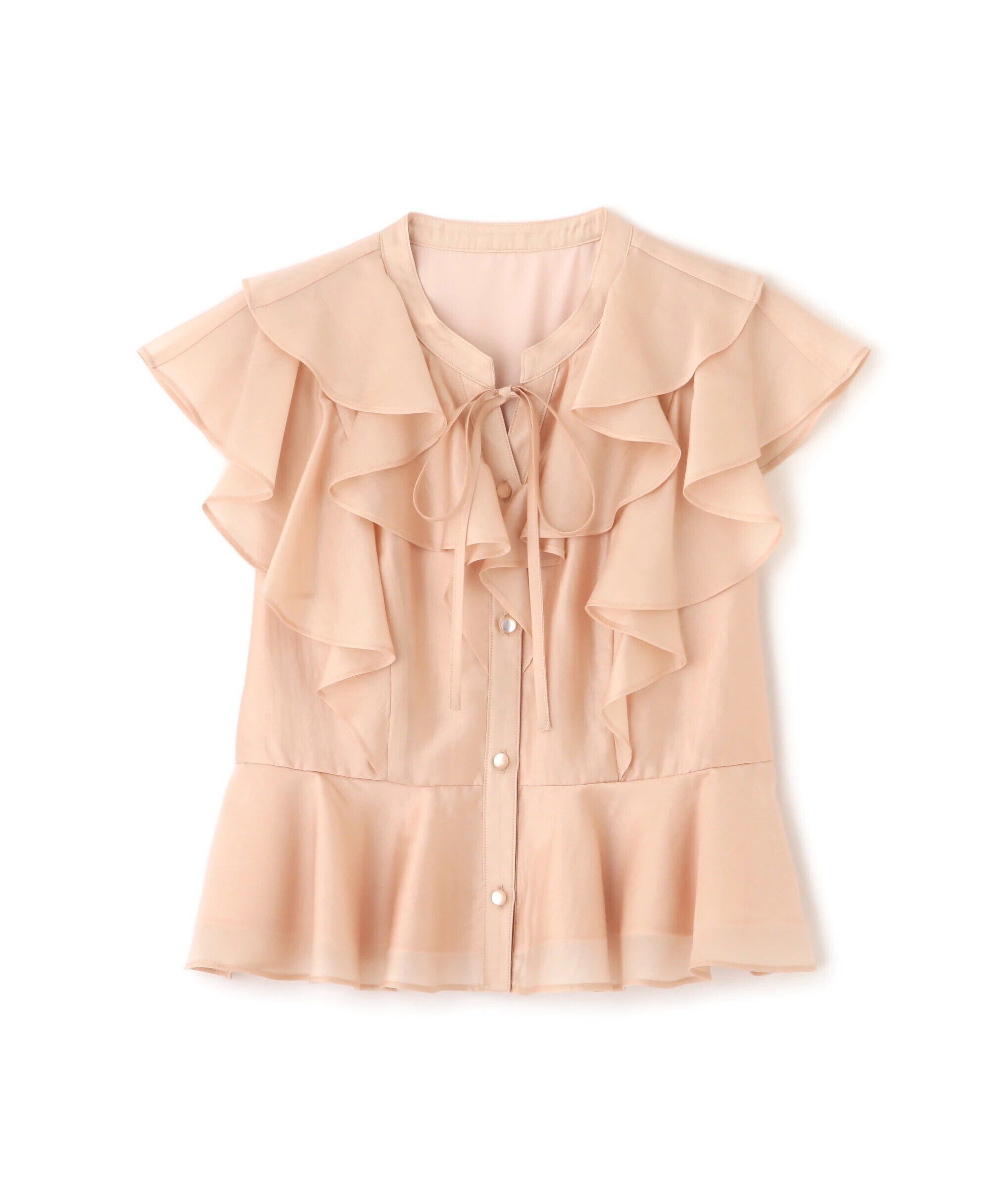  「ペプラムラッフルブラウス」|シャツ・ブラウス|
