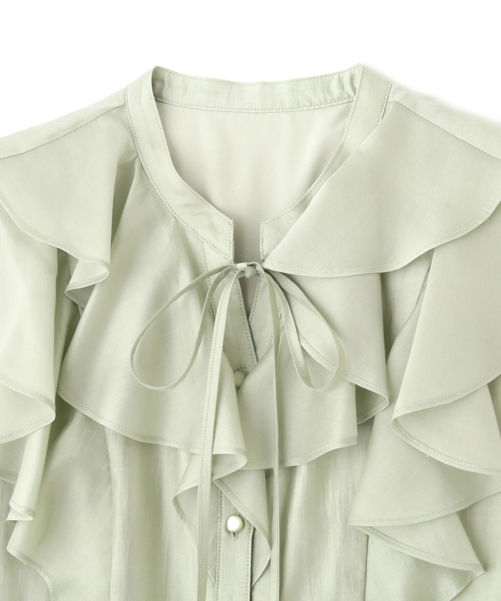  「ペプラムラッフルブラウス」|シャツ・ブラウス|