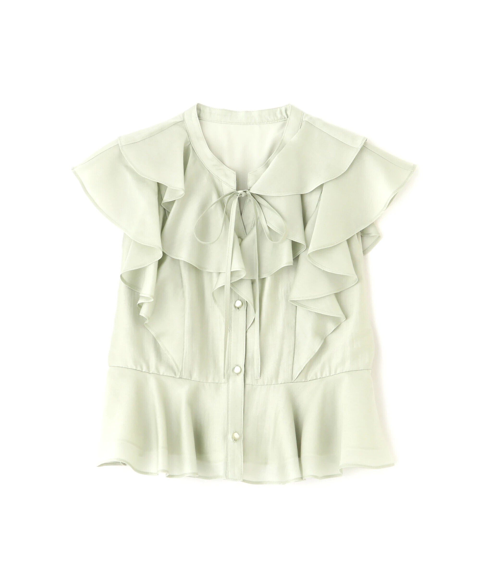  「ペプラムラッフルブラウス」|シャツ・ブラウス|