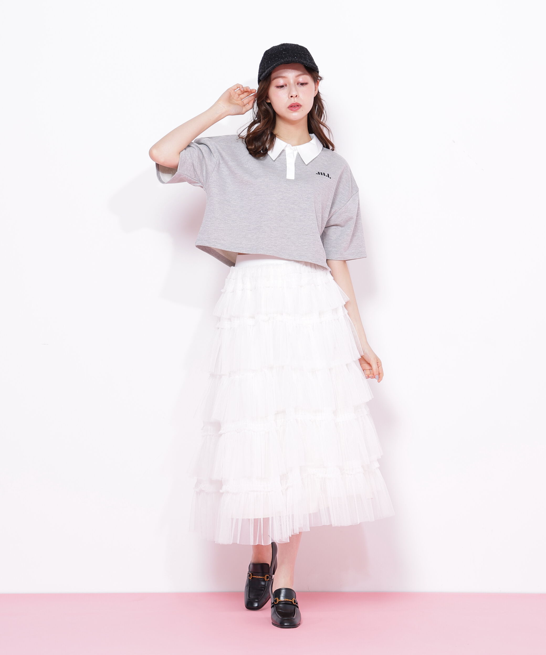  「フリルテープティアードスカート」|スカート|