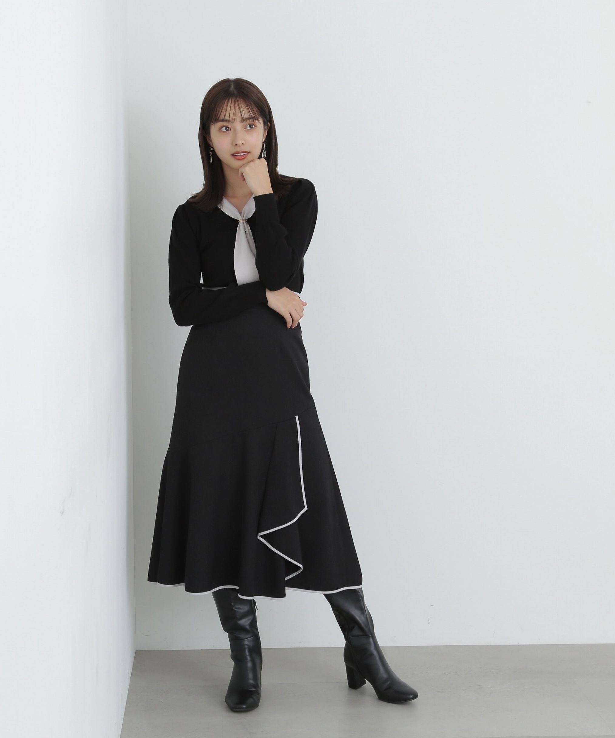 PROPORTION BODY DRESSING「パイピングマーメイドスカート」|スカート|