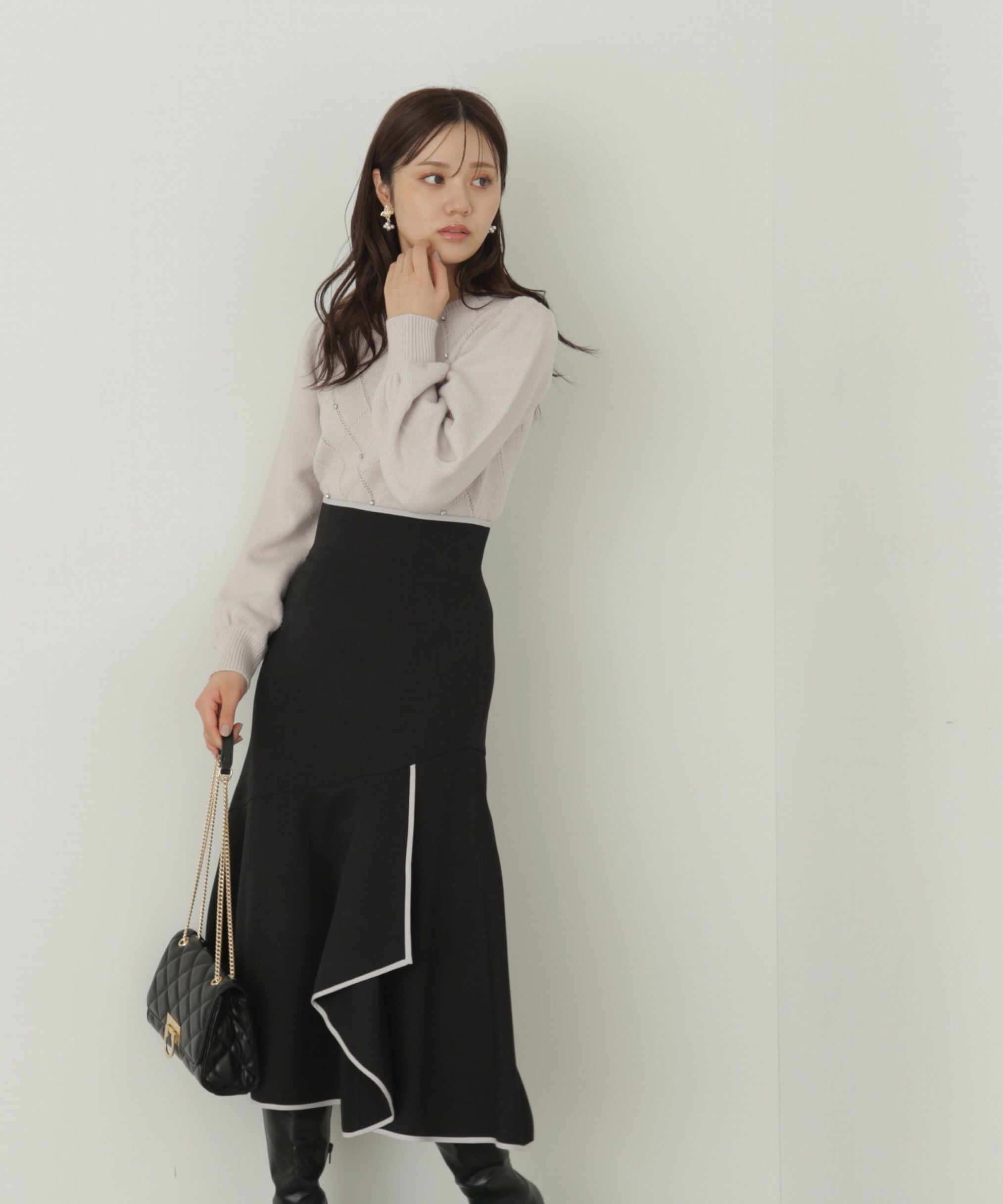 PROPORTION BODY DRESSING「パイピングマーメイドスカート」|スカート|