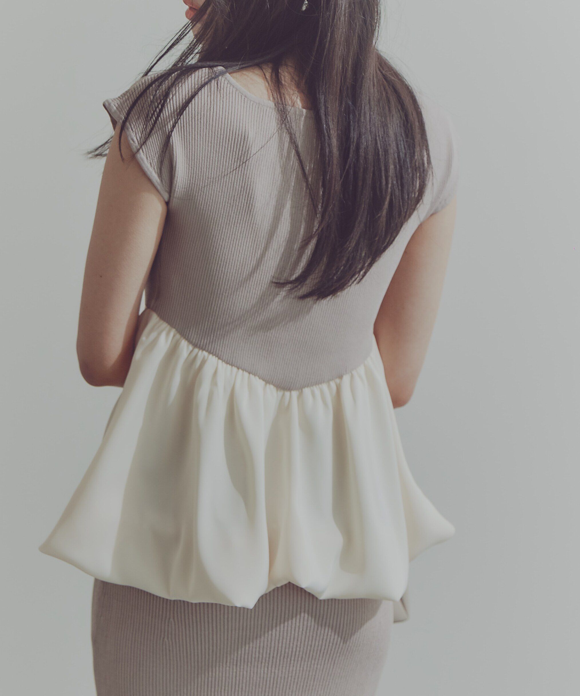 PROPORTION BODY DRESSING「バルーンペプラムニットSET UP　WEB限定カラー：ネイビー」|ワンピース|