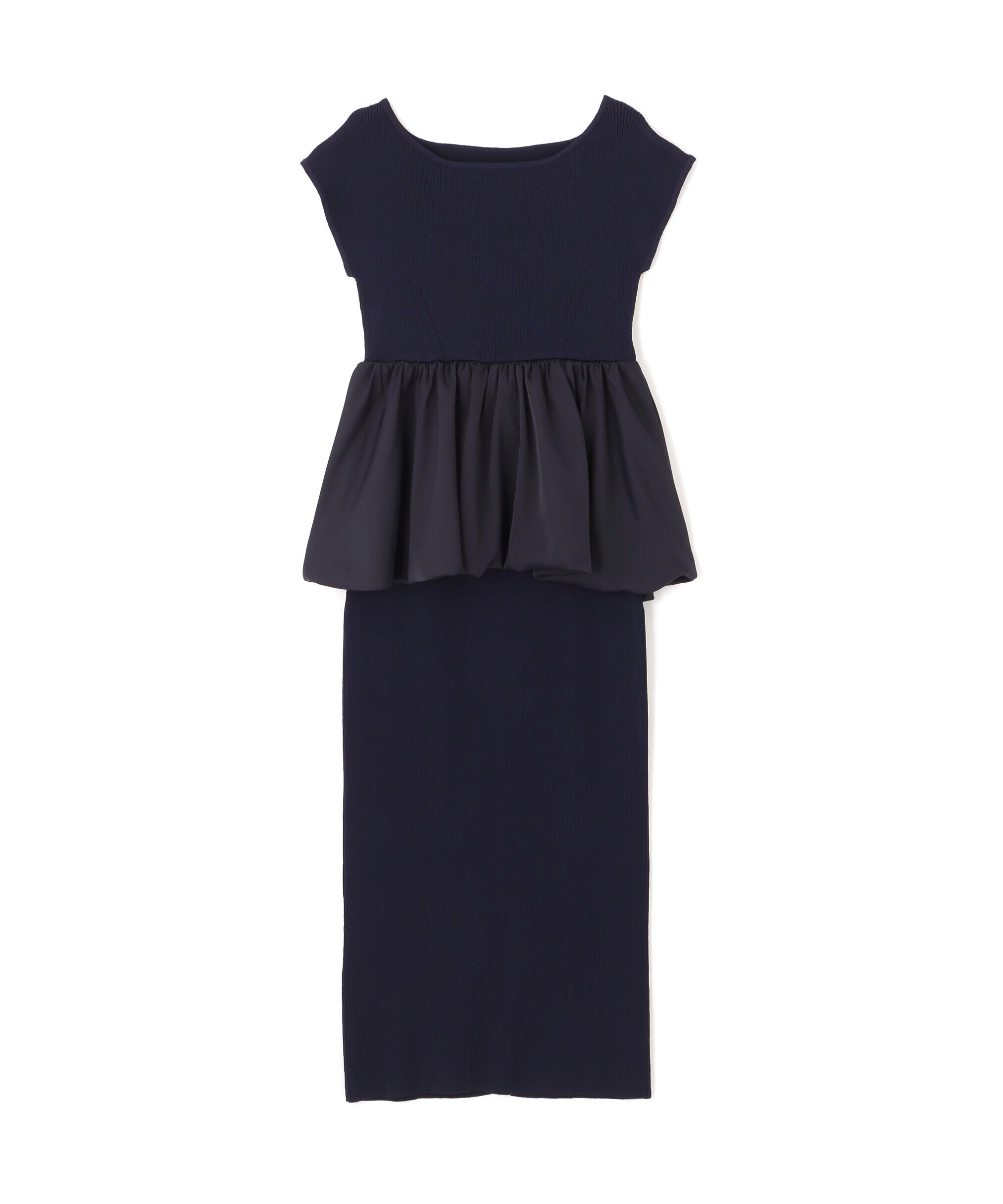 PROPORTION BODY DRESSING「バルーンペプラムニットSET UP　WEB限定カラー：ネイビー」|ワンピース|