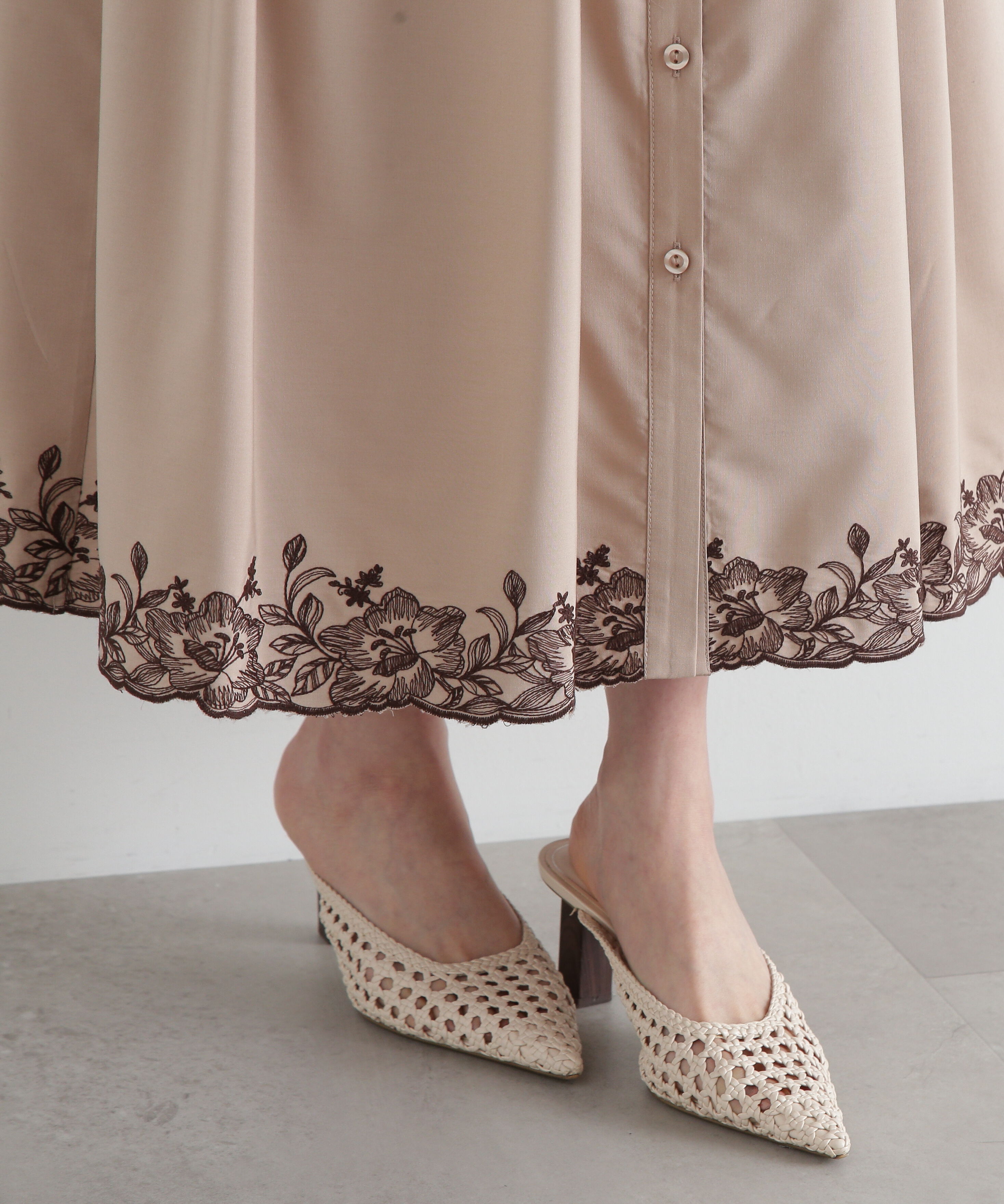 PROPORTION BODY DRESSING「エンブロイダリーシャツワンピース」|ワンピース|