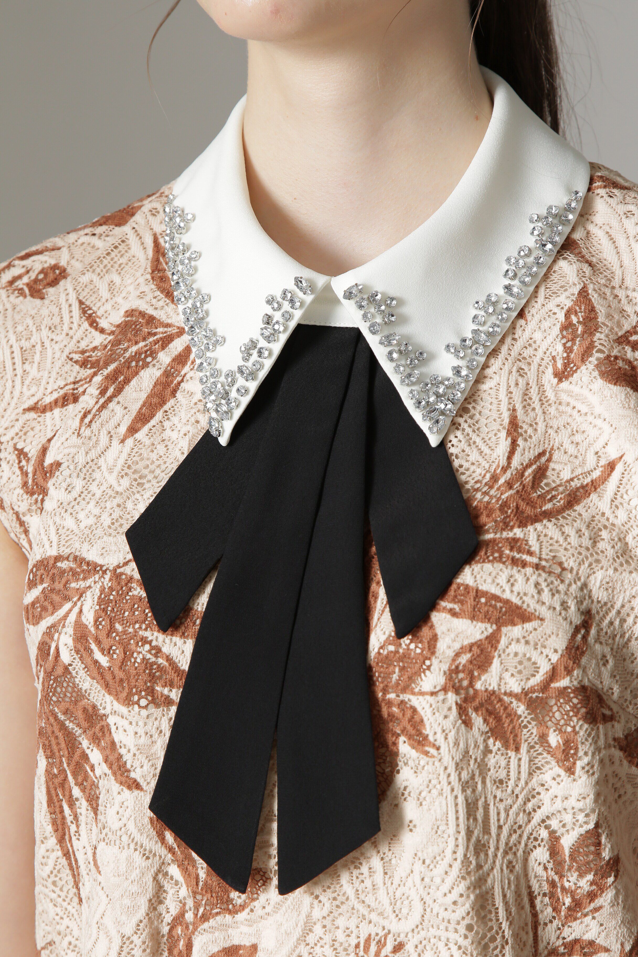  「[Lux Label]レースプリントブラウス」|シャツ・ブラウス|