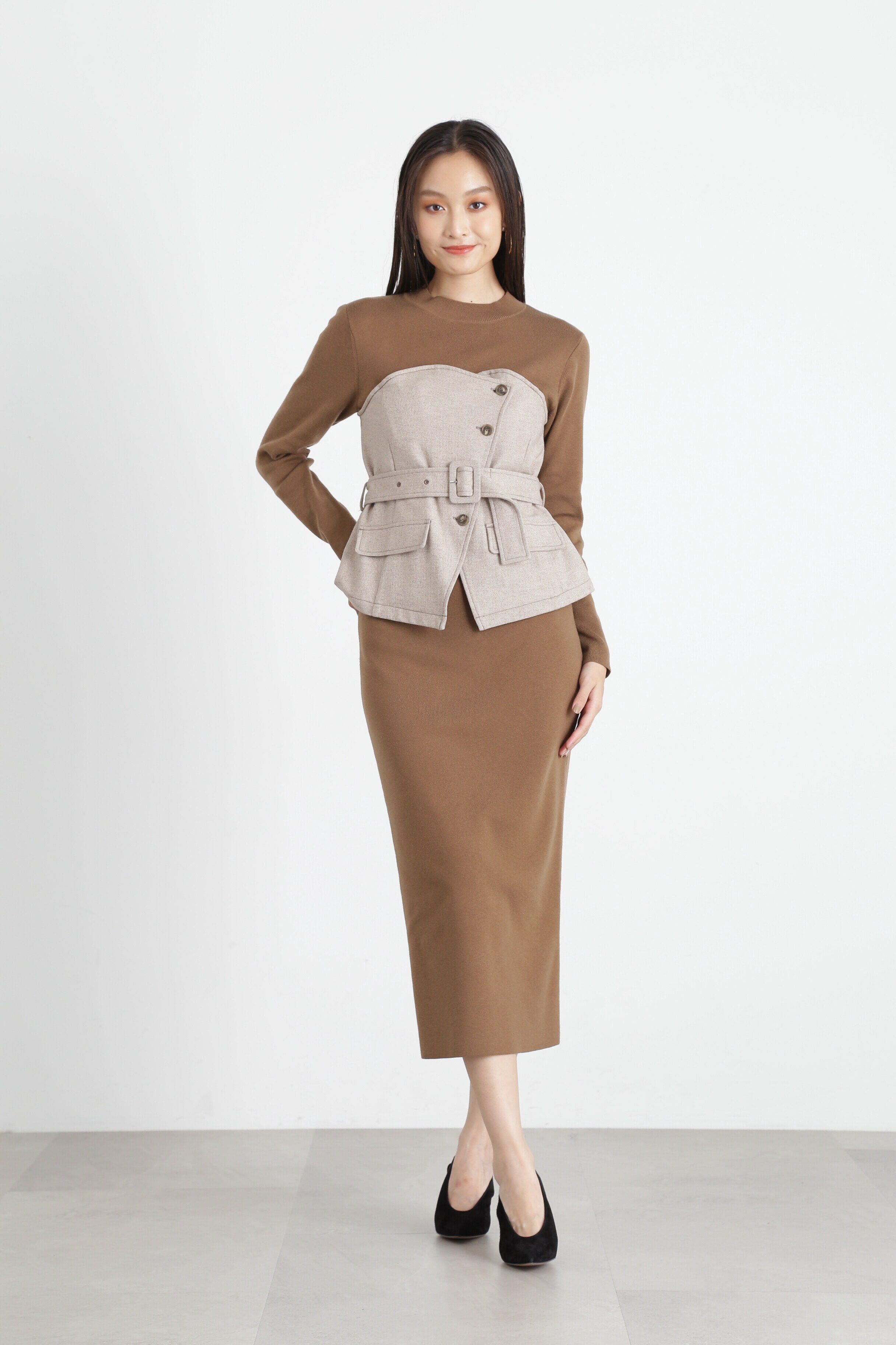  「◆総針ニットタイトスカート」|スカート|