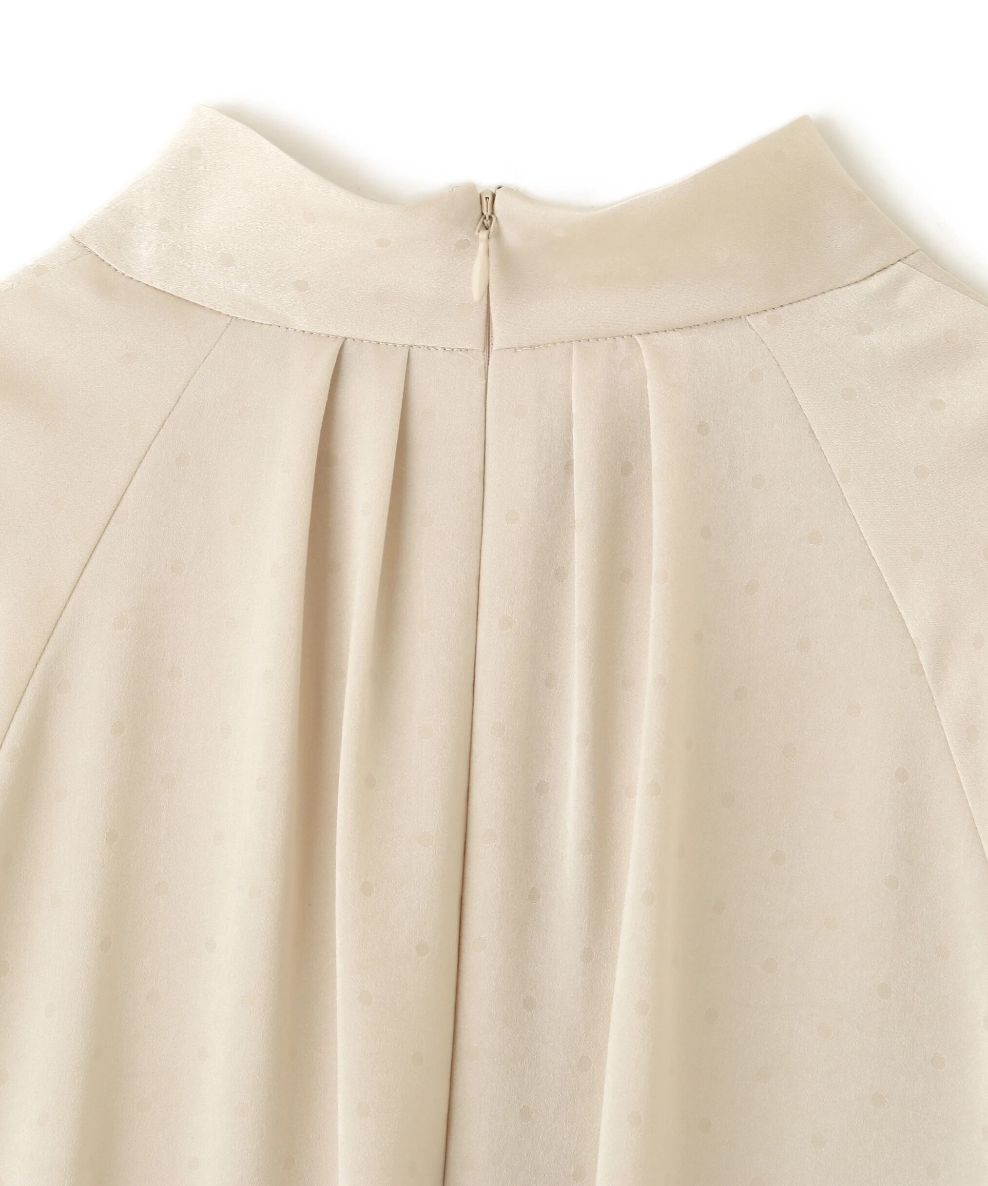  「◆ギャザーネックドットジャガードブラウス」|シャツ・ブラウス|