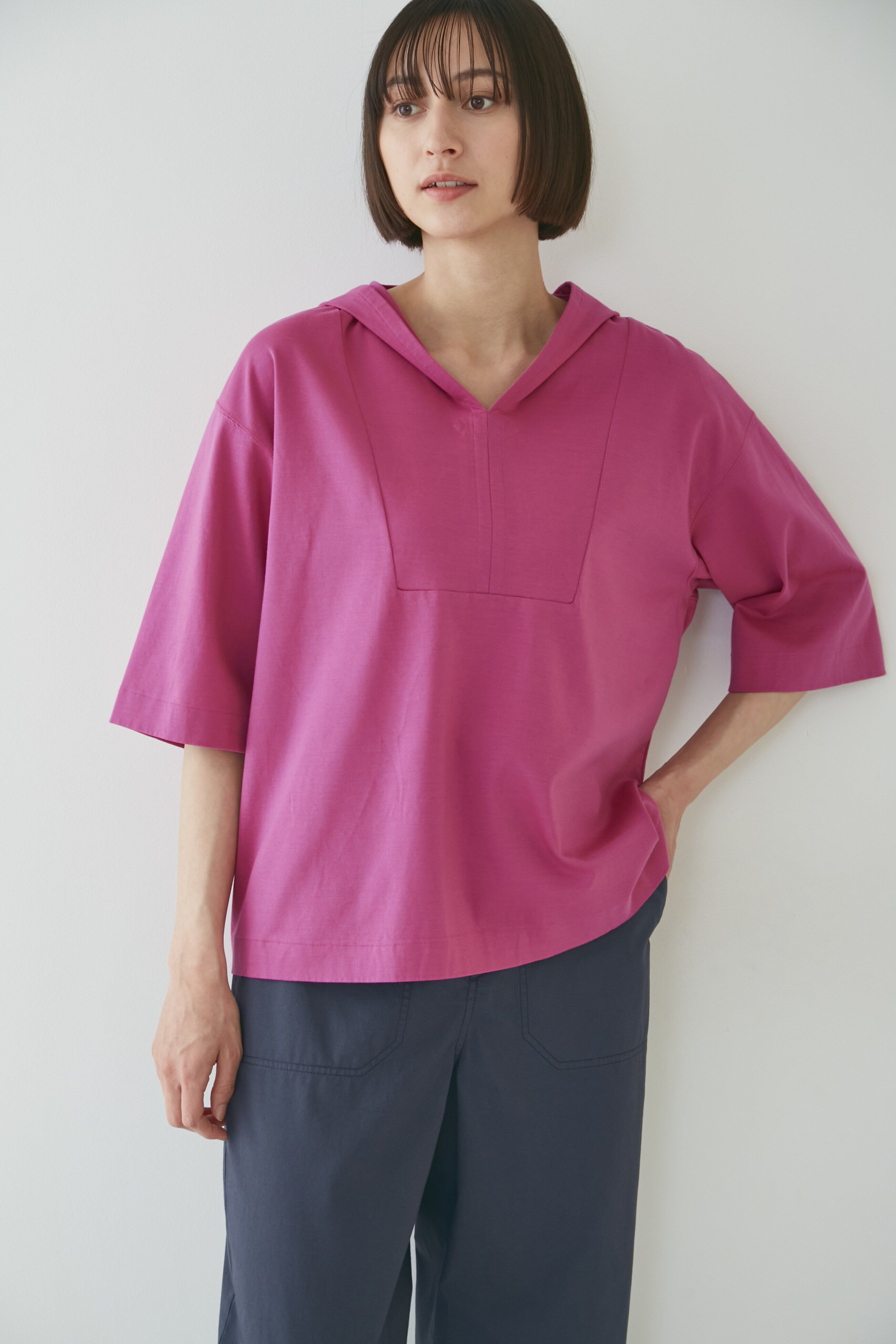  「◆フーディプルオーバー」|Tシャツ・カットソー|ピンク