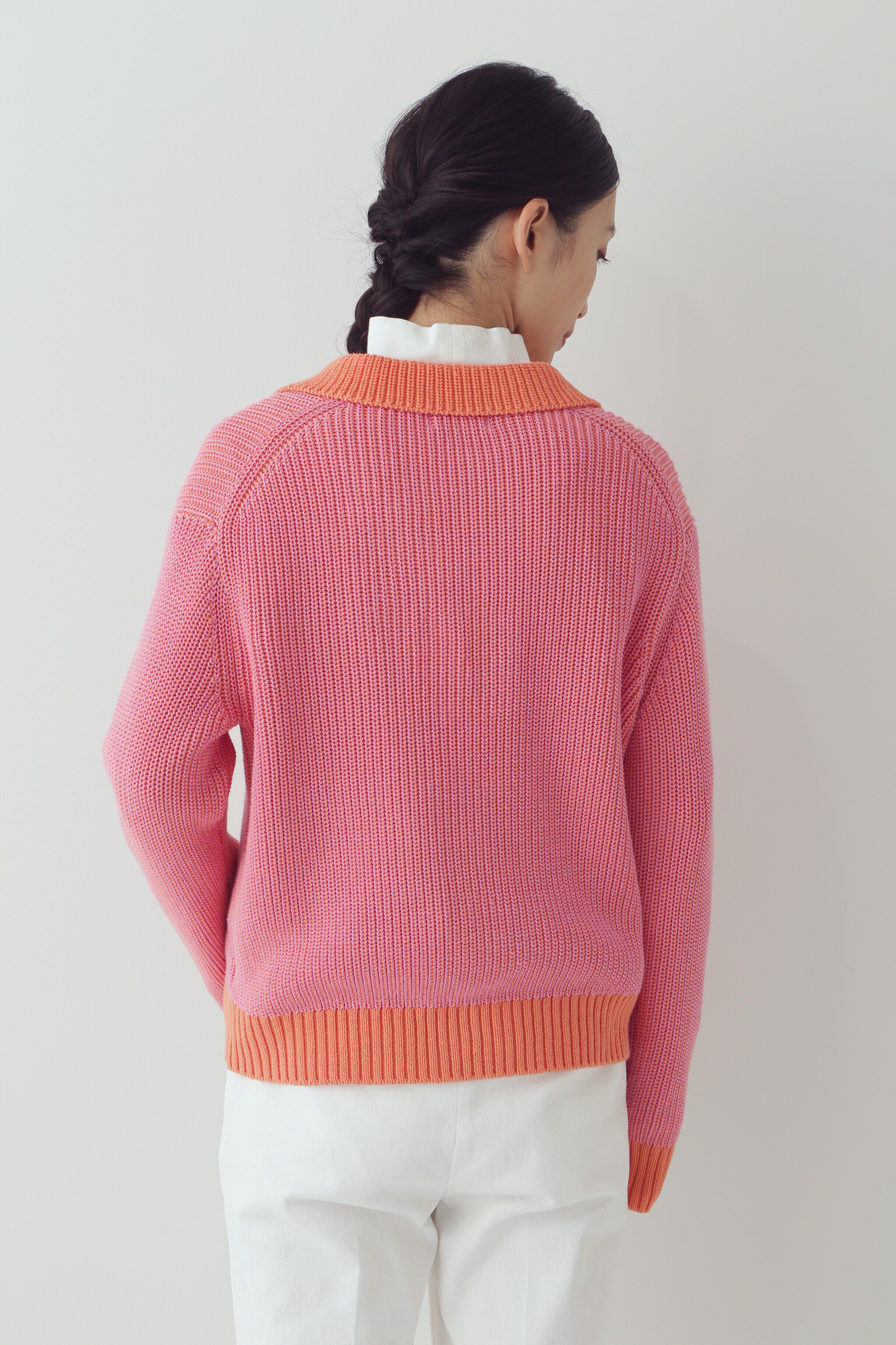  「◆バイカラー衿付きニット」|ニット・セーター|