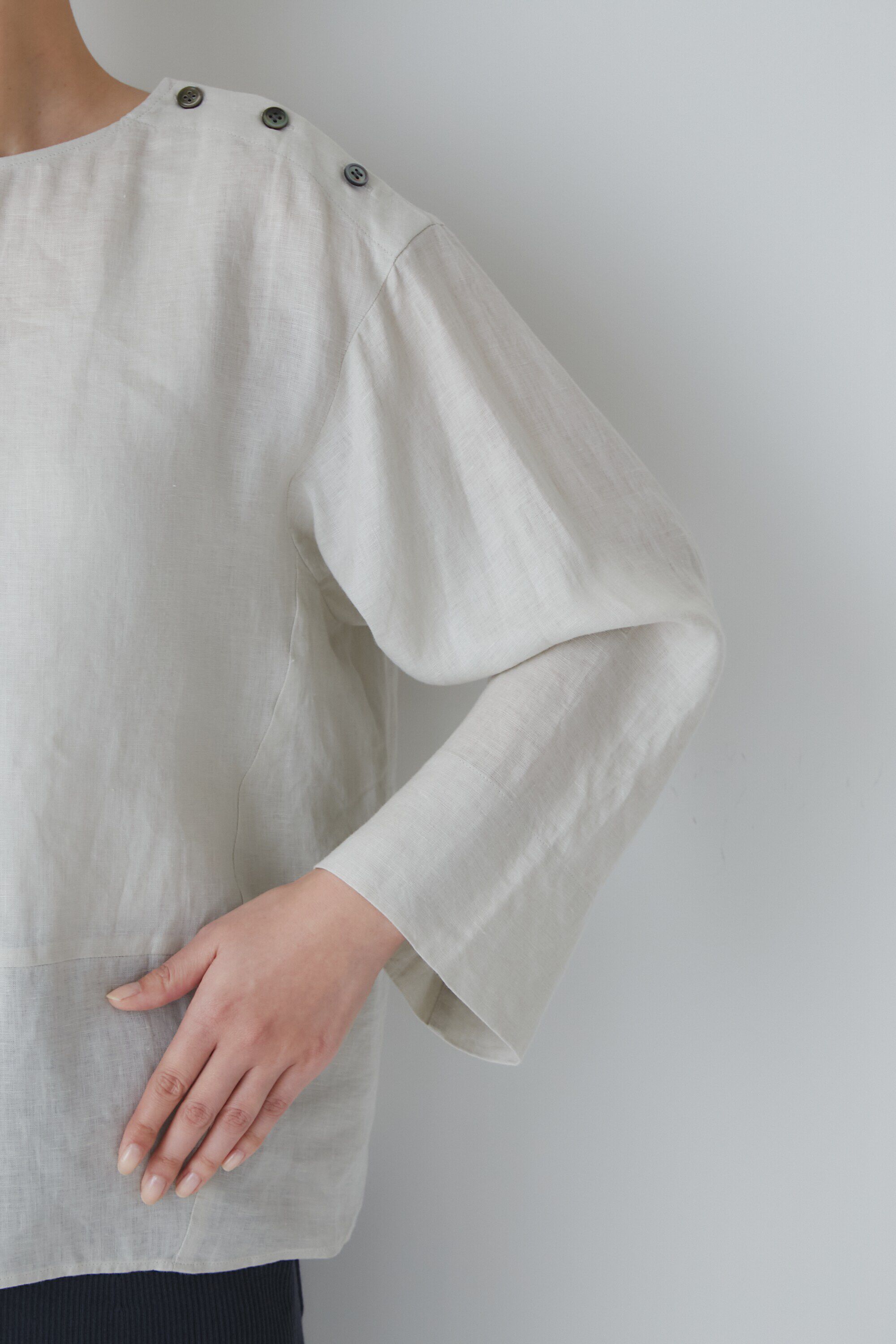  「◆ハードマンリネンショルダーボタンブラウス」|シャツ・ブラウス|