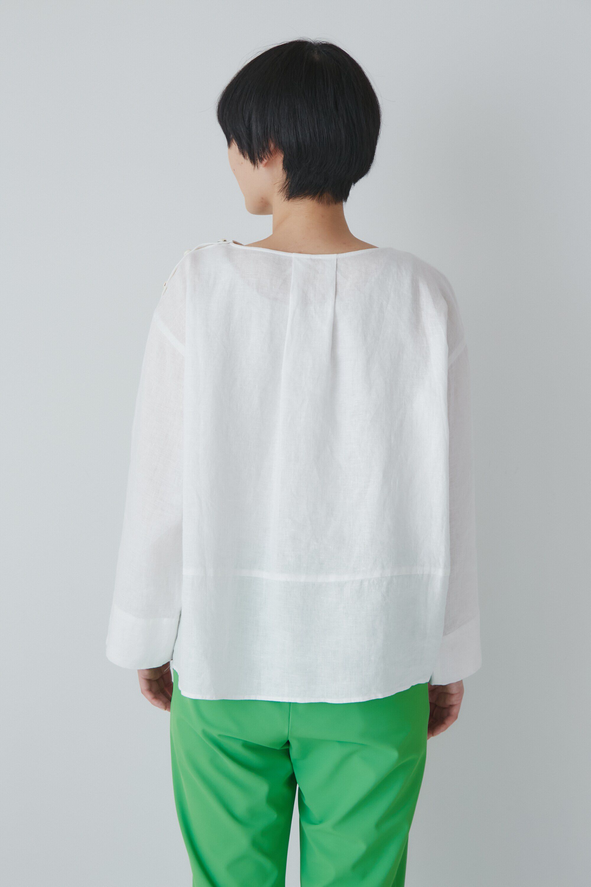  「◆ハードマンリネンショルダーボタンブラウス」|シャツ・ブラウス|