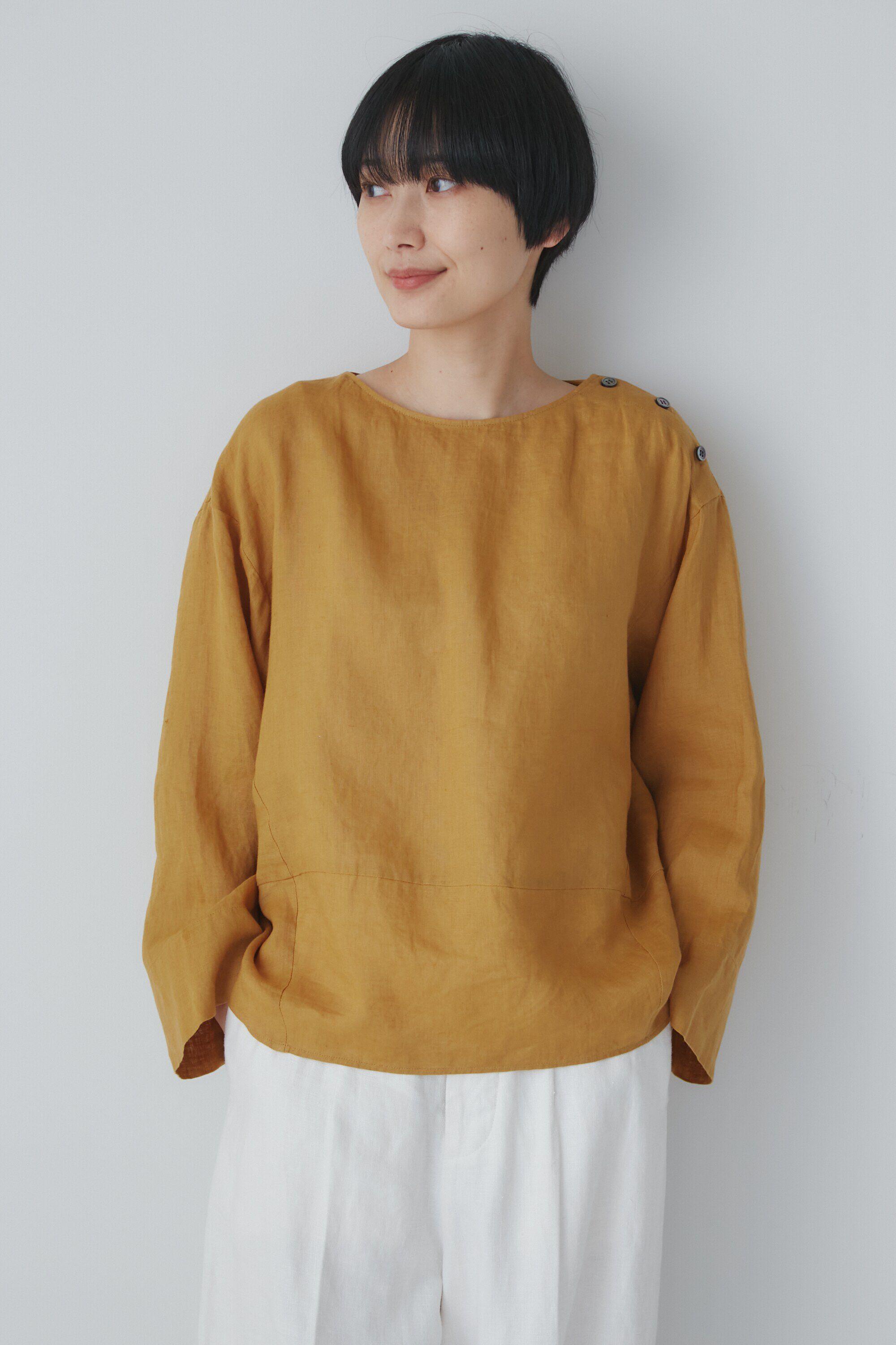  「◆ハードマンリネンショルダーボタンブラウス」|シャツ・ブラウス|