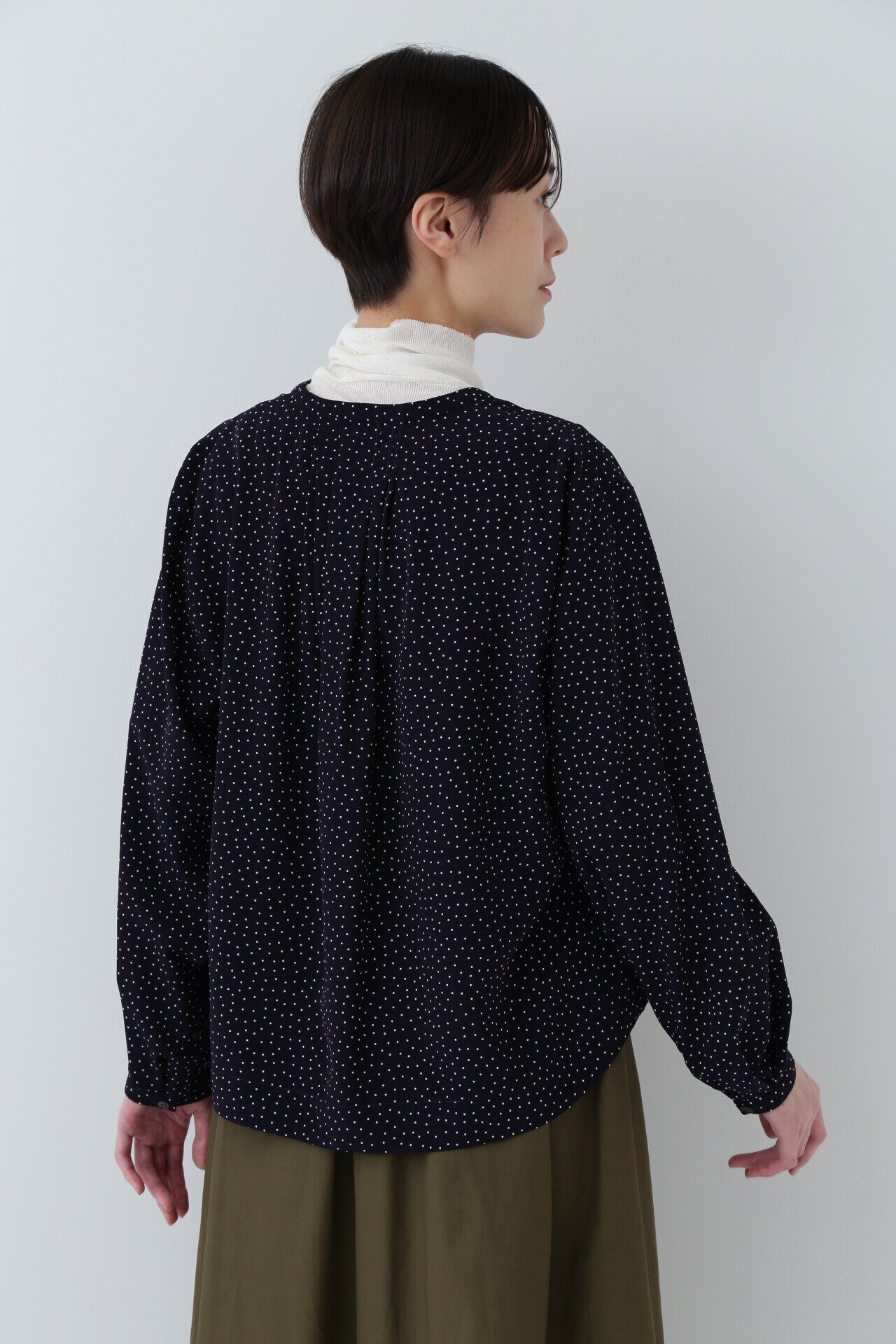  「◆ドットプリントブラウス」|シャツ・ブラウス|