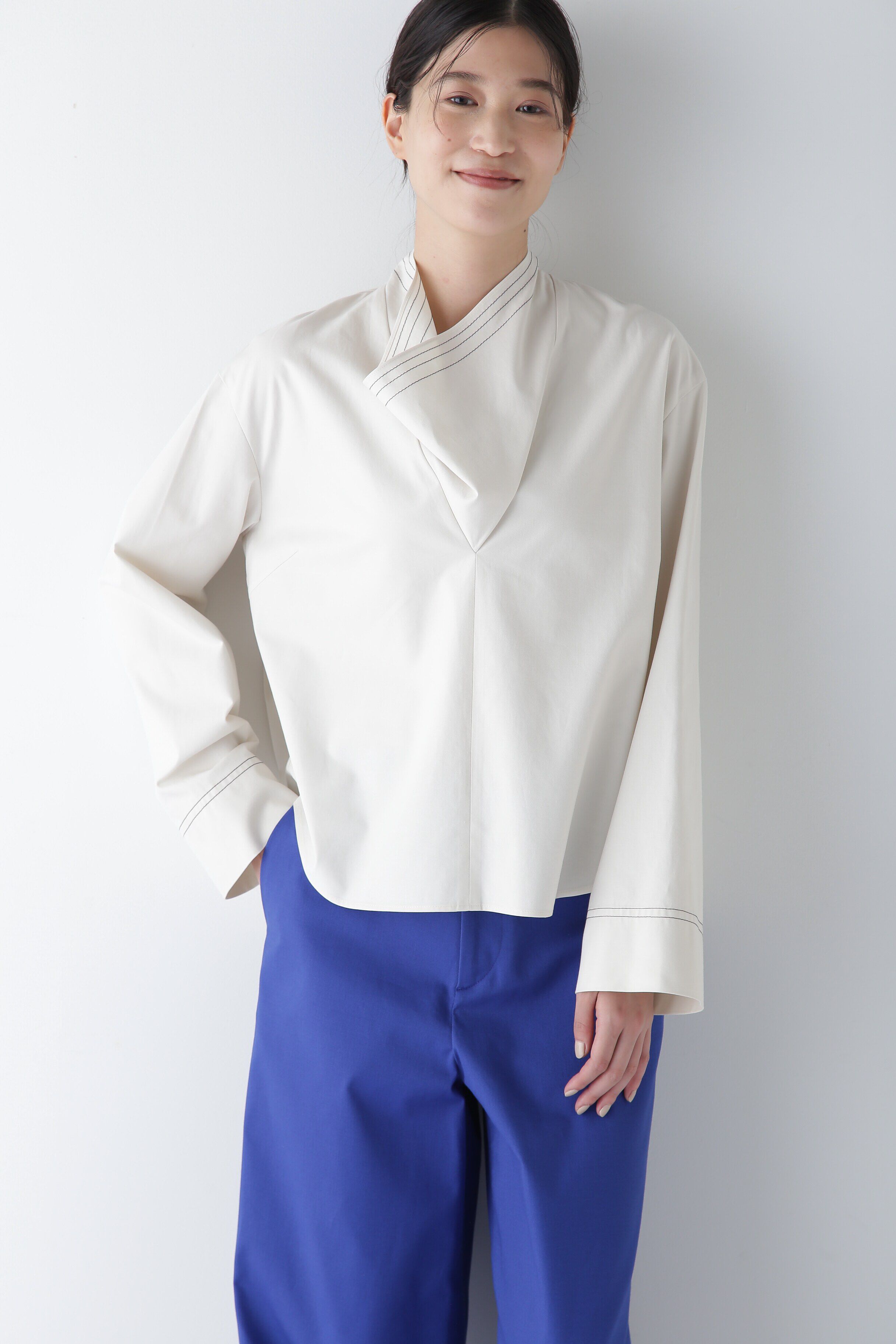  「◆OGC/キュプラバーバリーニュアンスネックプルオーバー」|シャツ・ブラウス|エクリュ1