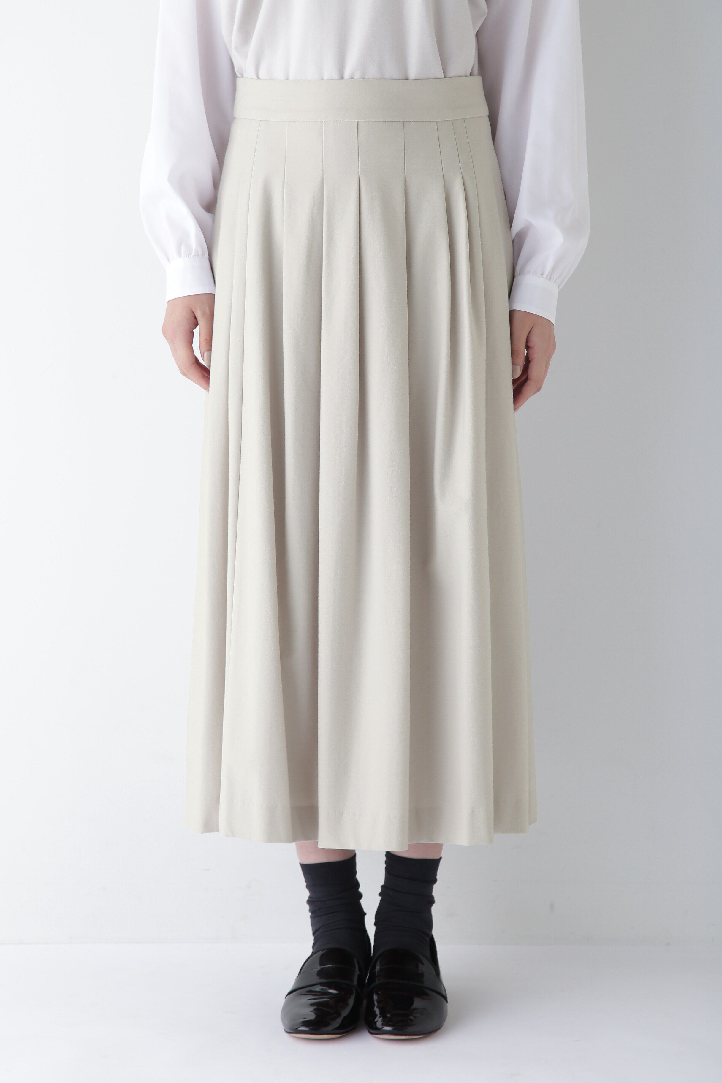  「◆プレーティングジャージーランダムタックスカート」|スカート|