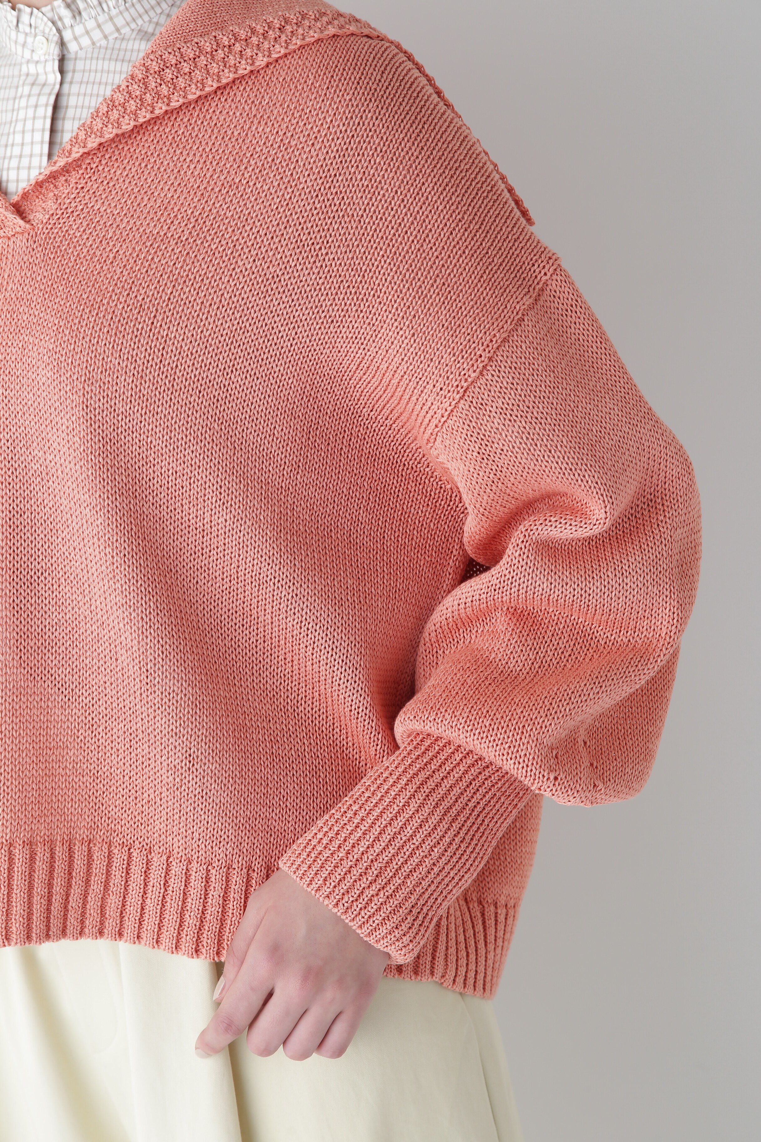  「◆【ウォッシャブル】ギマコットンセーラーカラープルオーバー」|ニット・セーター|