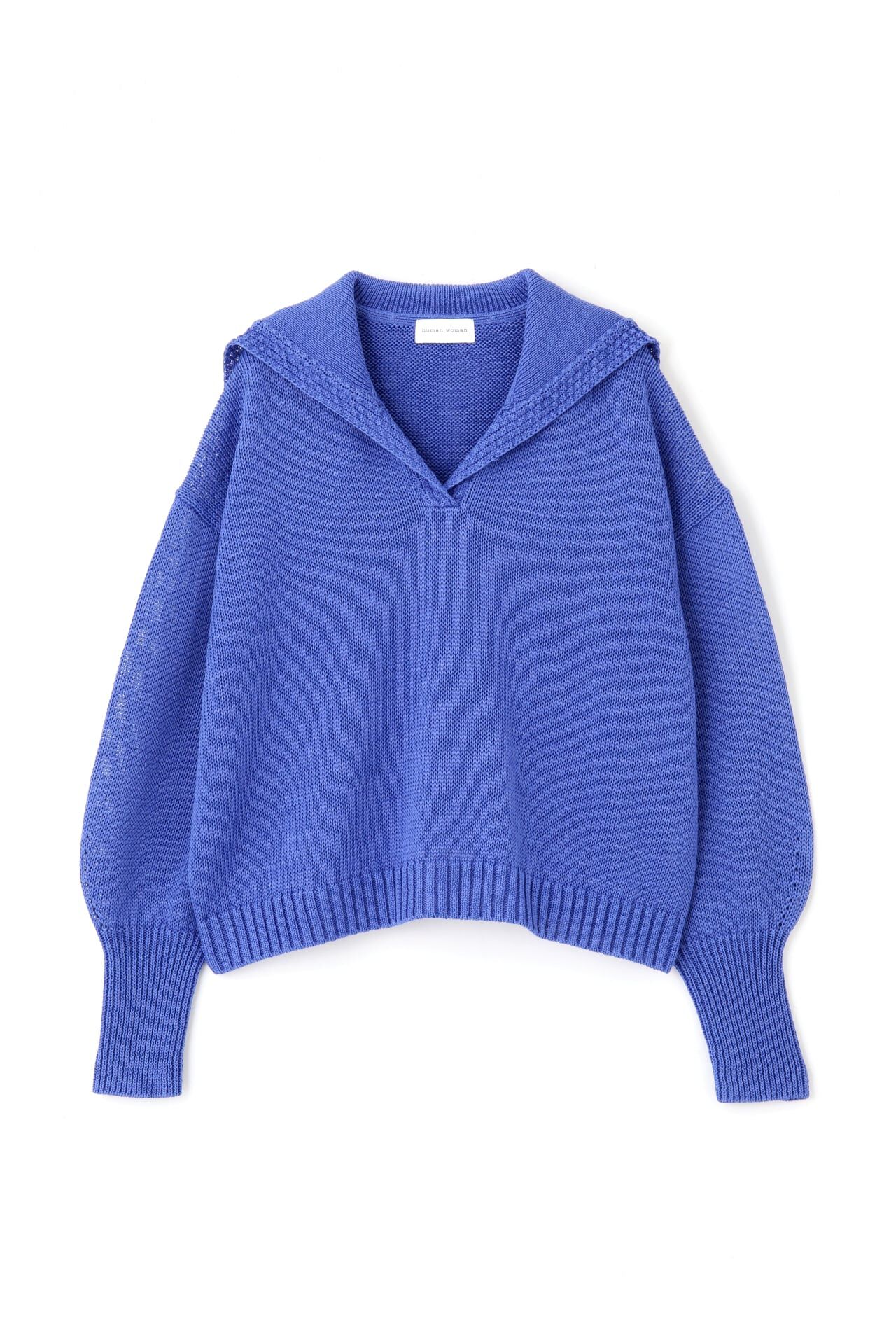  「◆【ウォッシャブル】ギマコットンセーラーカラープルオーバー」|ニット・セーター|