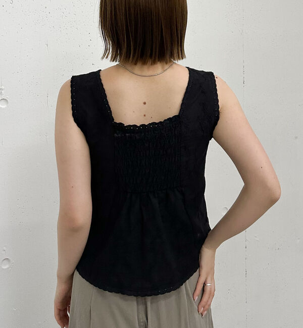 archives「【ＳＥＴＵＰ対応】コットン刺繍ノースリブラウス」|シャツ・ブラウス|
