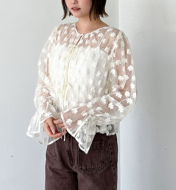 archives「２ｗａｙフラワーチュールブラウス」|シャツ・ブラウス|