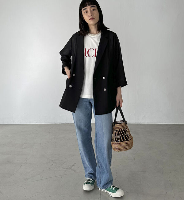 Doux archives「リネンライクシアージャケット」|テーラードジャケット|