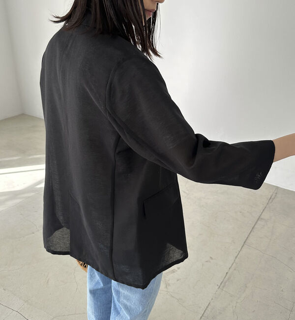 Doux archives「リネンライクシアージャケット」|テーラードジャケット|