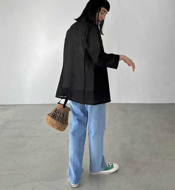 Doux archives「リネンライクシアージャケット」|テーラードジャケット|