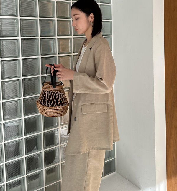 Doux archives「リネンライクシアージャケット」|テーラードジャケット|