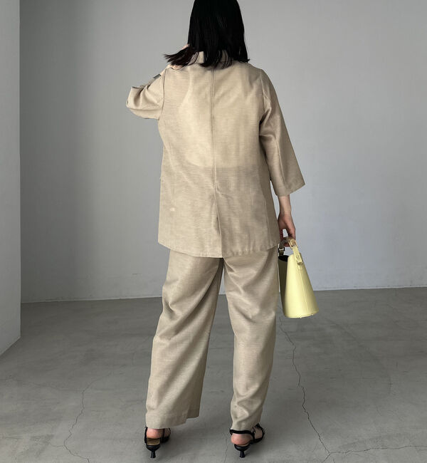 Doux archives「リネンライクシアージャケット」|テーラードジャケット|