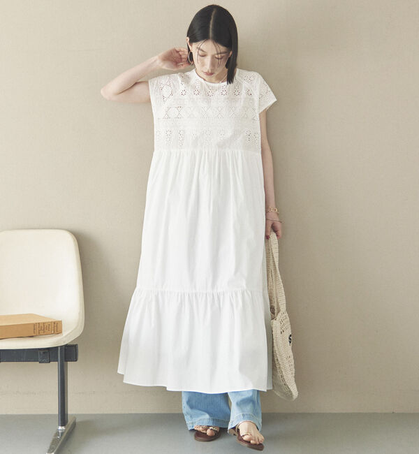 Doux archives「カットワークレースティアードワンピース」|ワンピース|