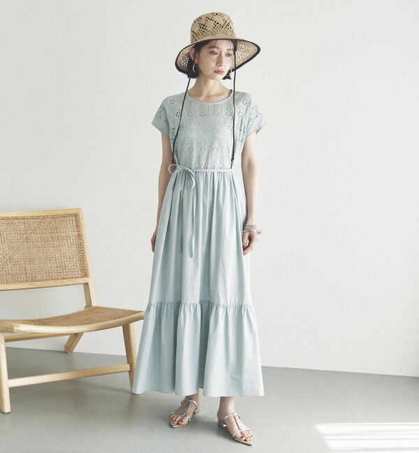 Doux archives「カットワークレースティアードワンピース」|ワンピース|