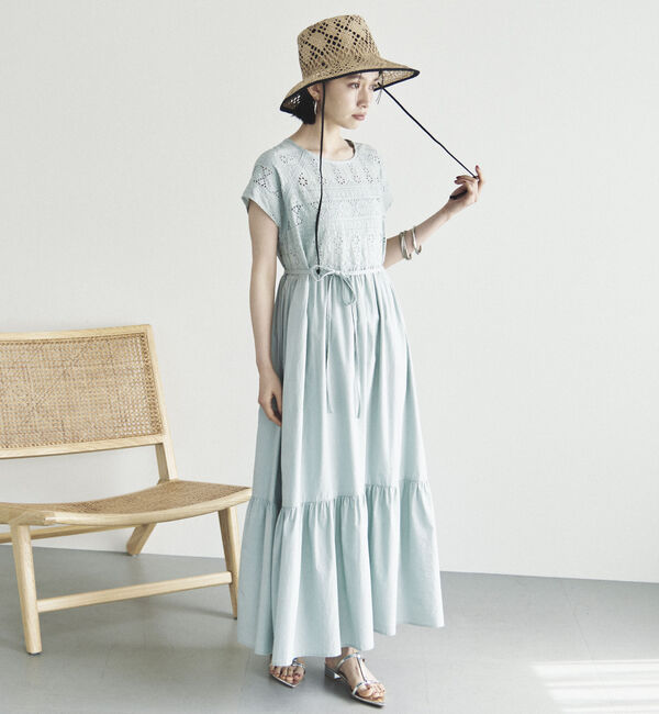 Doux archives「カットワークレースティアードワンピース」|ワンピース|