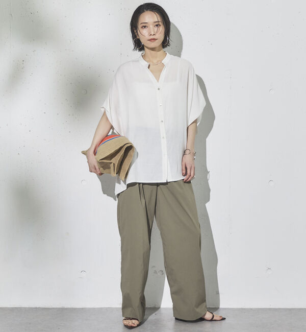 Doux archives「ドロストナイロンストレートパンツ」|チノ|