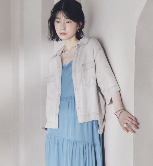 Doux archives「バイオウォッシュ加工ショートシャツ」|シャツ・ブラウス|