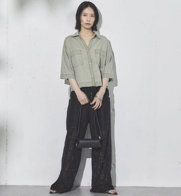 Doux archives「バイオウォッシュ加工ショートシャツ」|シャツ・ブラウス|