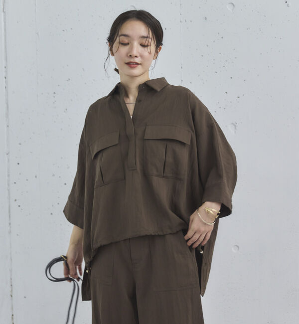 Doux archives「【セットアップ対応】スキッパードロストシャツ」|シャツ・ブラウス|