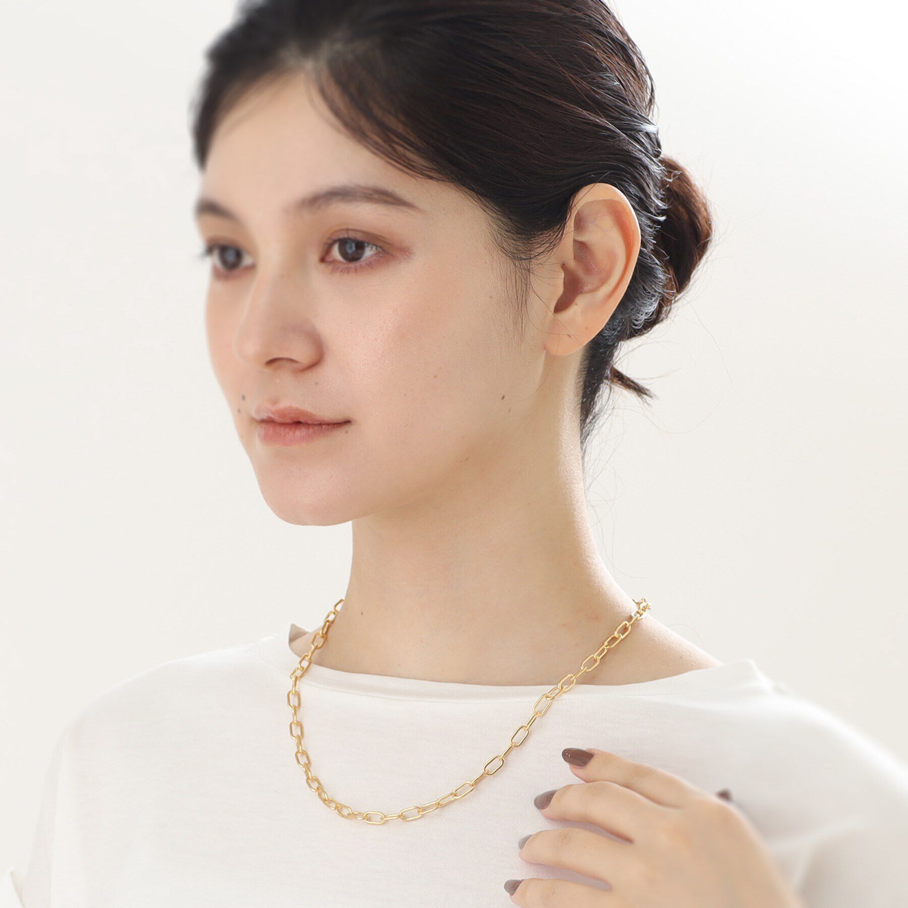 COCOSHNIK ONKITSCH「シルバー リンクチェーン 2WAYネックレス GP」|ネックレス|