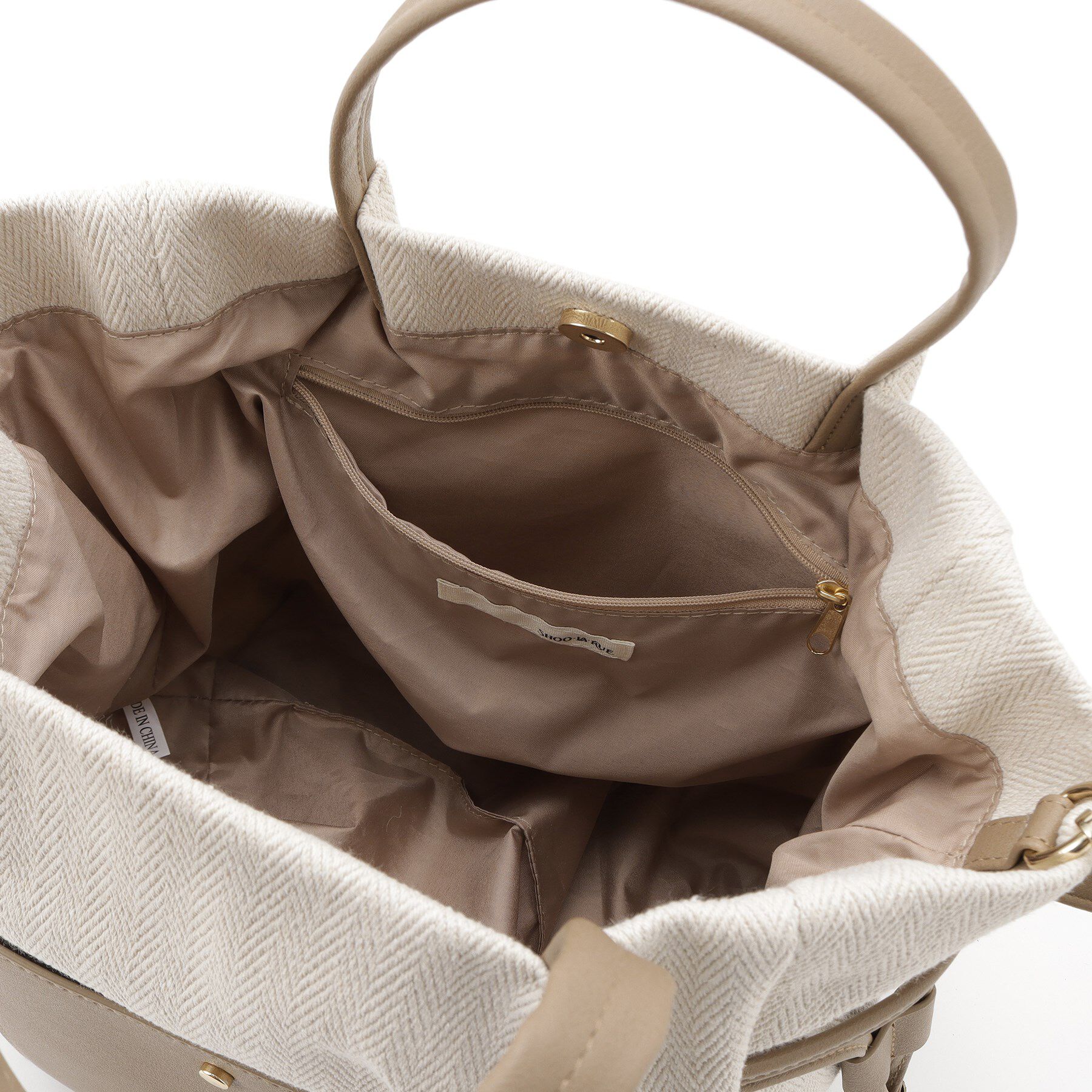 SHOO･LA･RUE「【2WAY】素材コンビトートバッグ」|トートバッグ|