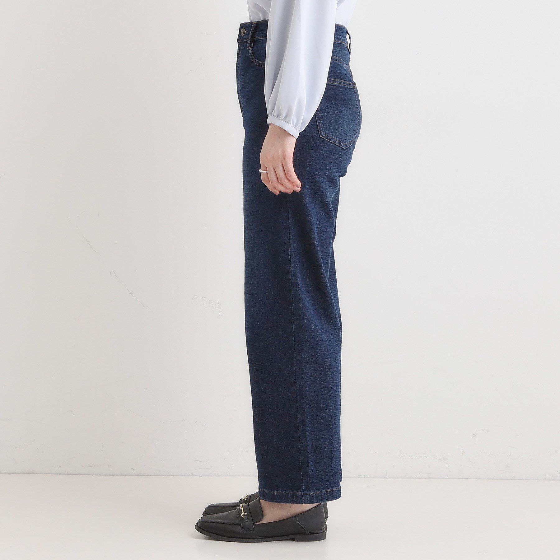 SHOO･LA･RUE「【あったか】裏微起毛ストレートデニムパンツ」|デニム|