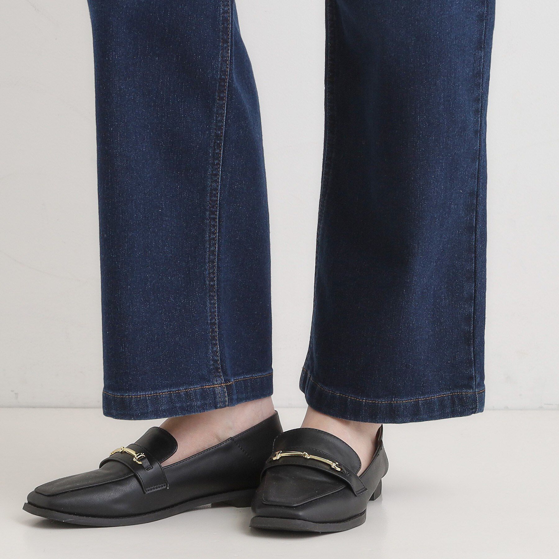 SHOO･LA･RUE「【あったか】裏微起毛ストレートデニムパンツ」|デニム|