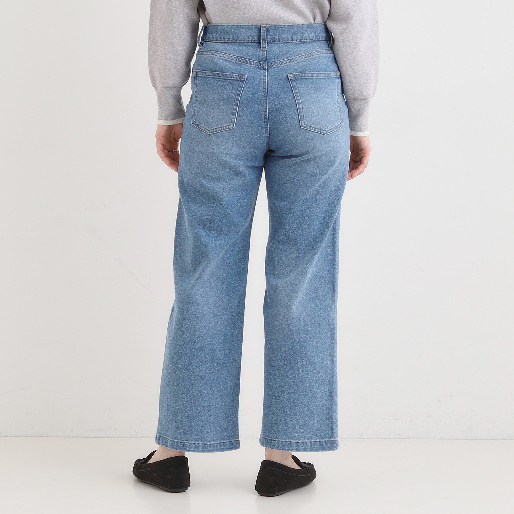 SHOO･LA･RUE「【あったか】裏微起毛ストレートデニムパンツ」|デニム|