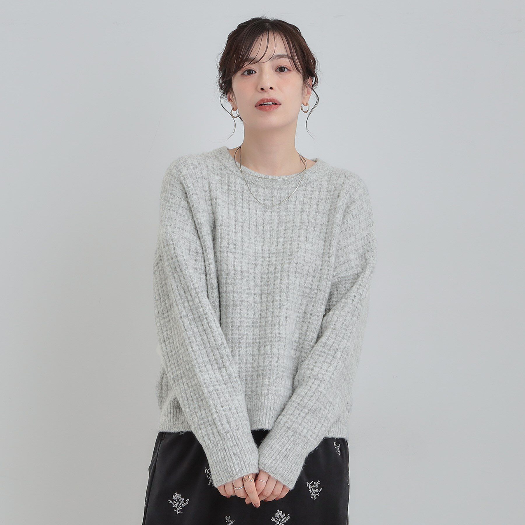 SHOO･LA･RUE「ミックスワッフルニット」|ニット・セーター|