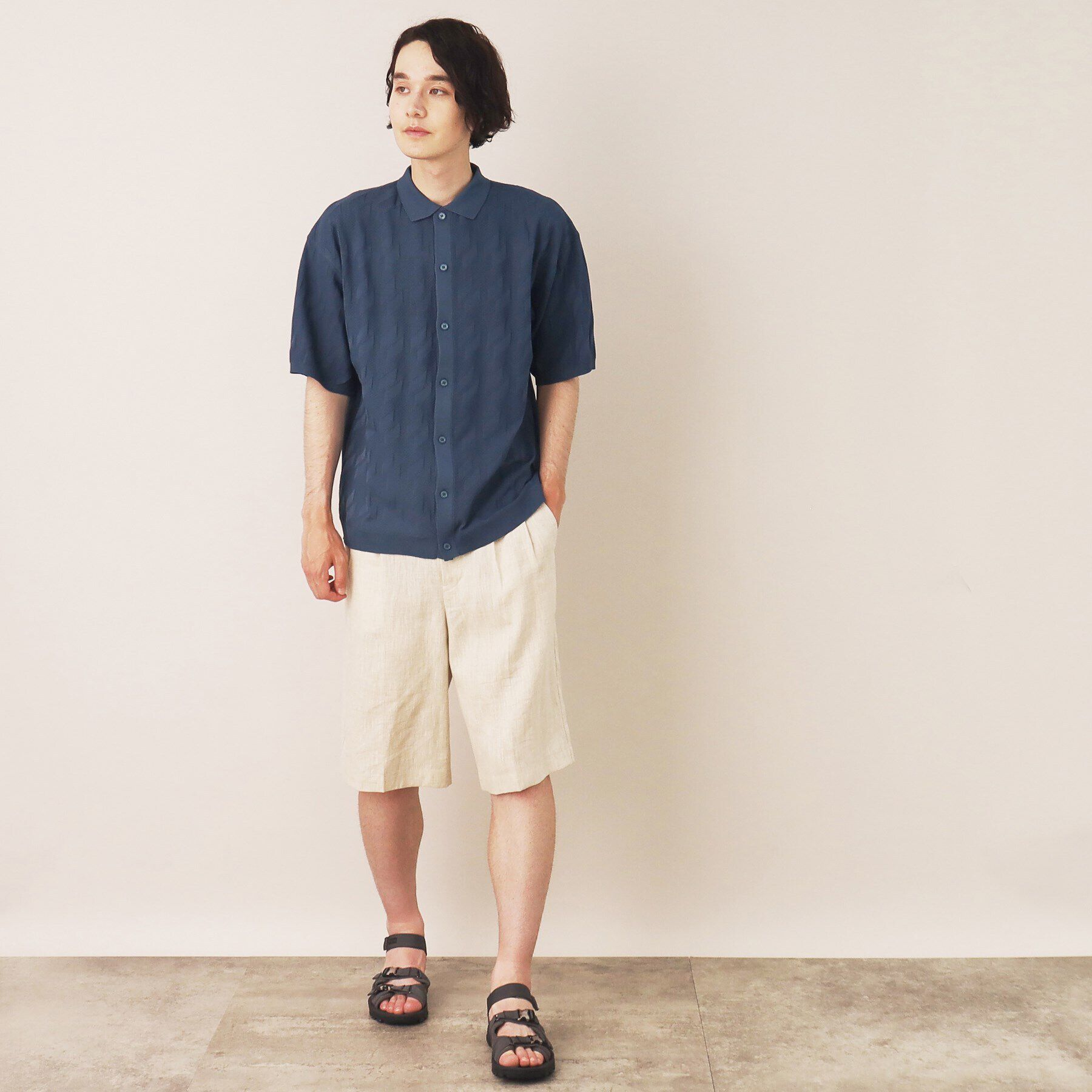 Dessin「柄編みニットシャツ」|シャツ・ブラウス|