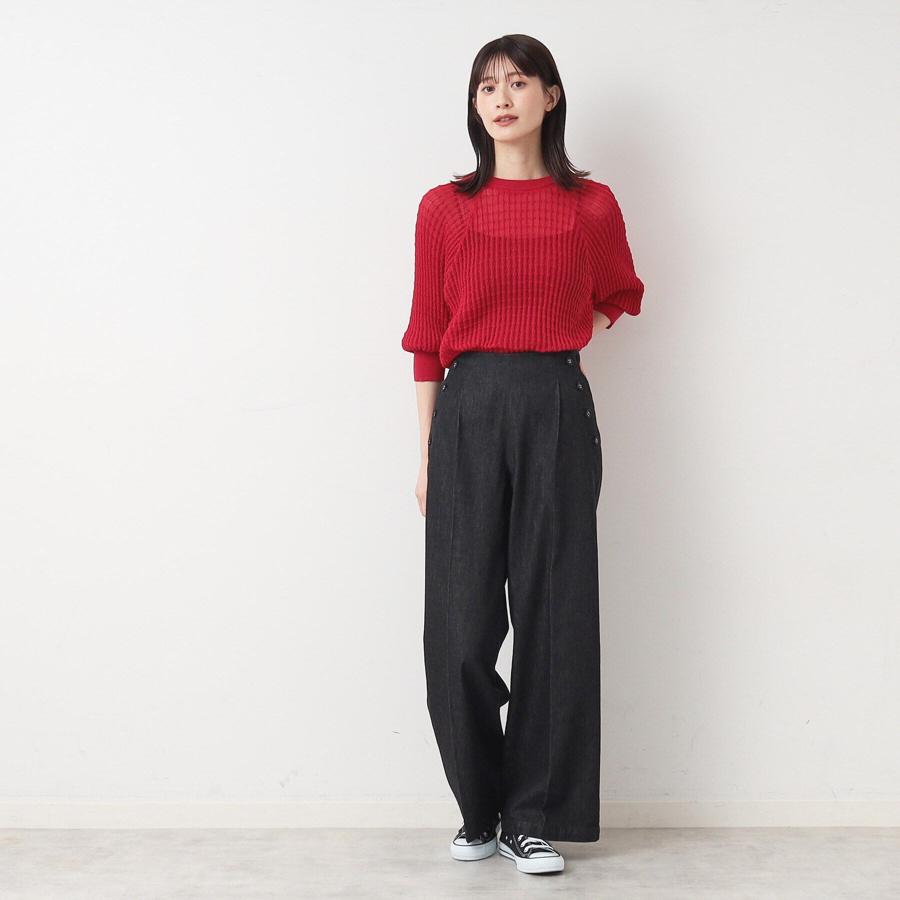 Dessin「【洗える】デニムワイドマリンパンツ（S～L）」|デニム|